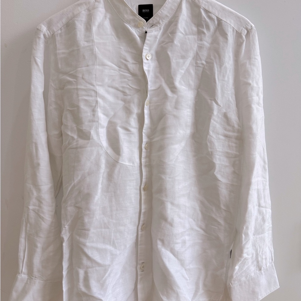 BOSS White Button-Up Shirt